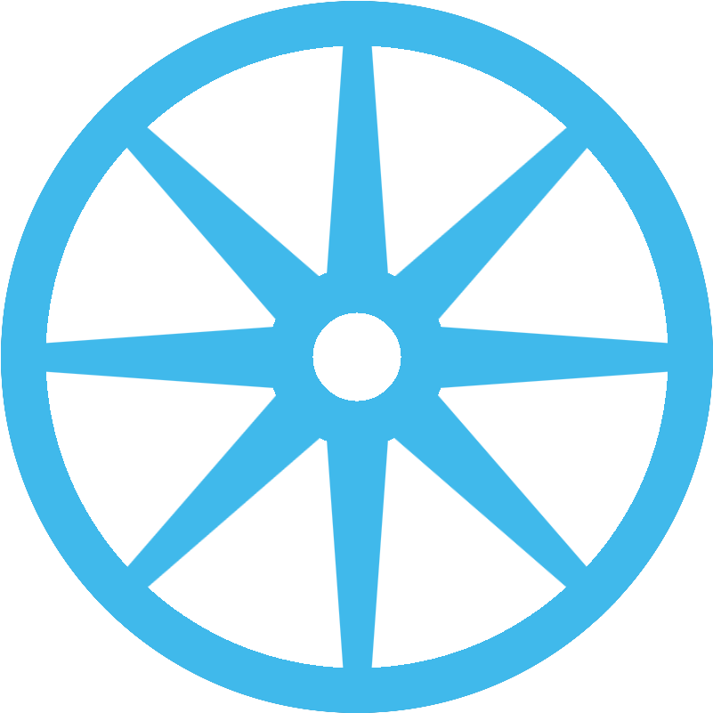 Awwc 8 Spoke Wagon Wheel - Ville De Saint Etienne (900x900), Png Download