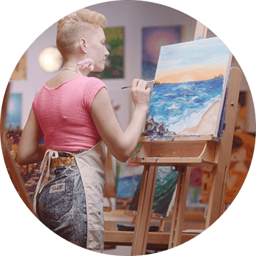 Paint Your Favourite Holiday Destination Step - Painting (360x360), Png Download