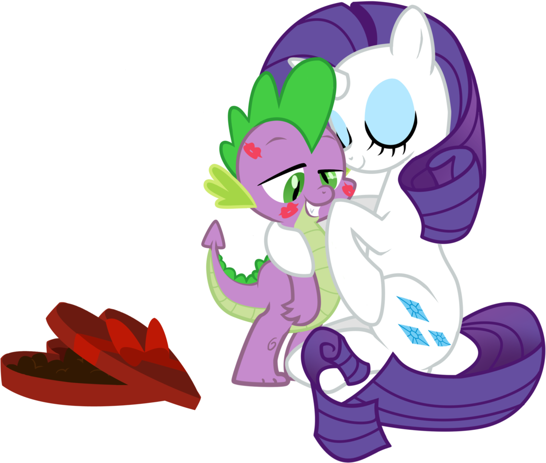 Multiversecafe, Derp, Dragon, Female, Interspecies, - My Little Pony Spike Kissing Rarity (1280x1014), Png Download