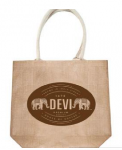 Devi Shopping Bag Natural Jute Finish Small - Tote Bag (500x500), Png Download
