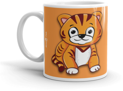 Cute Kitten Coffee Mug By Mister Fab - Mug (470x470), Png Download