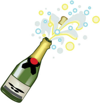 Naughty Valentine's Day By Emoji Fame Messages Sticker-8 - Champagne Bottle Opening Emoji (408x408), Png Download