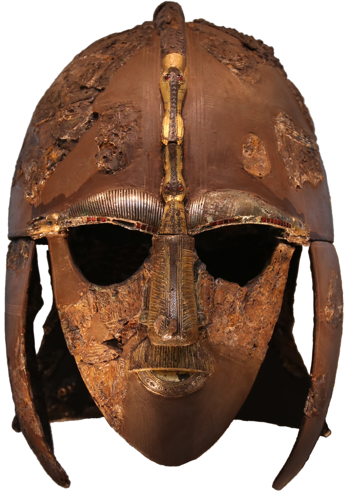 Anglo Saxon Helmet Sutton Hoo (1200x1718), Png Download