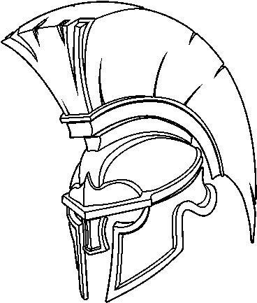Roman Warrior Helmet - Spartan Greek Molon Labe Come And Take (600x470), Png Download