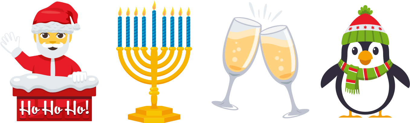 Holiday And Seasonal Designs Included - Muursticker Emoji Pinguin - 20x20cm - Emojione (1400x420), Png Download