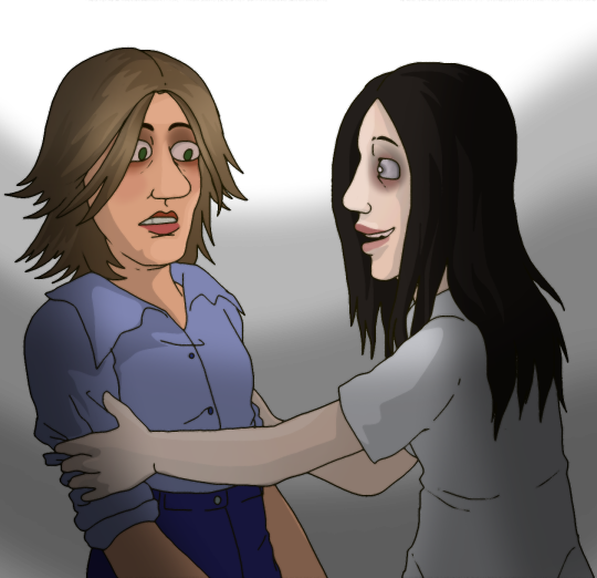 Laurie Wasn't Sure What To Make Of The Pale Girl Standing - Girl (540x522), Png Download