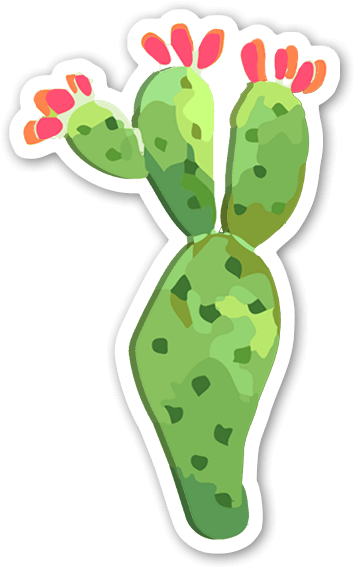 Cactus Love 7 Sticker - Canvas Print (384x600), Png Download