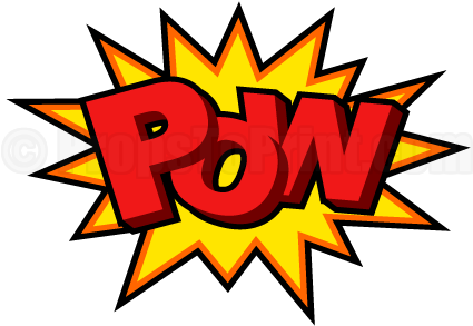 Printable Pow Comic Book Photo Booth Prop - Photo Booth (458x354), Png Download