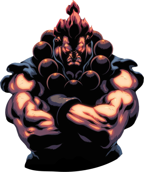 Akuma Front - Street Fighter Akuma Png (501x600), Png Download