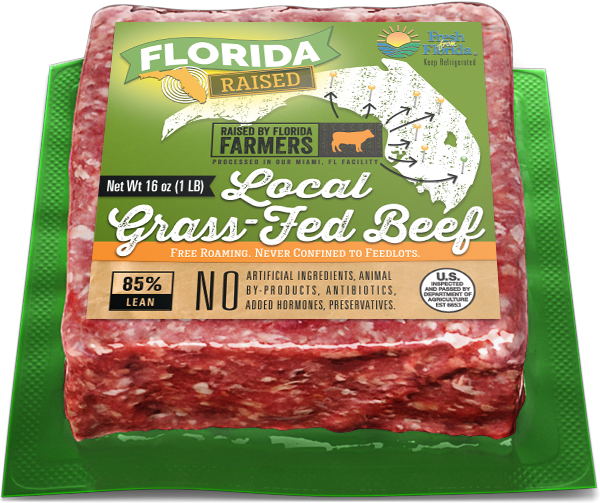 Miami Beef Locally Raised Grass-fed 1lb Ground Beef - Ground Beef (600x503), Png Download