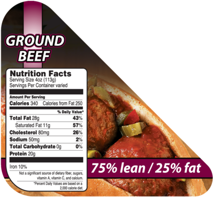 75% Lean Nutrition Label - Fiber One Streusel Bar, Strawberry (20 Bars) (480x479), Png Download