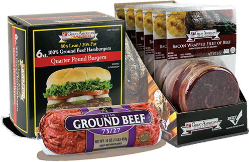Great American Frozen Beef Products - Beef Products (500x500), Png Download