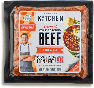 Seasoned Ground Beef - Thomas Farms Kitchen Seasoned Ground Beef Bold Chipotle (427x379), Png Download