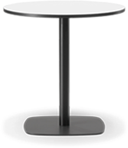 Mesa Café Table Black Linoleum, White Painted, 71 By - Table (500x500), Png Download