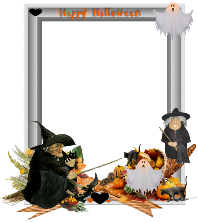 Halloween Border Vector Free Png Photo - Cornucopia Harvest Photo Charm (820x975), Png Download