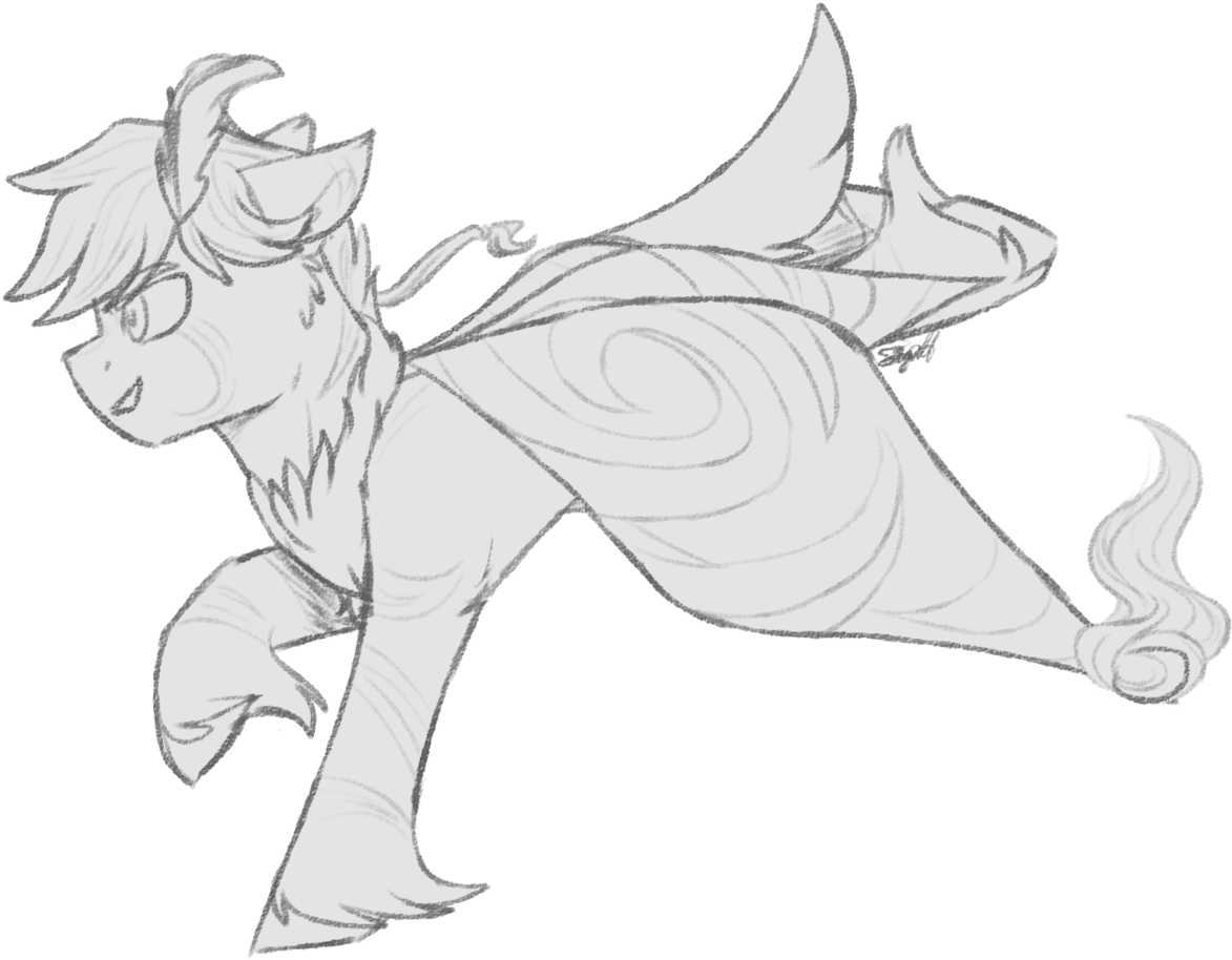 Cloud-drawings, Grottoling, Male, Monochrome, Oc, Oc - Cartoon (1280x996), Png Download