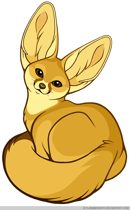Fennec Fox - Fennec Fox Cartoon (538x866), Png Download