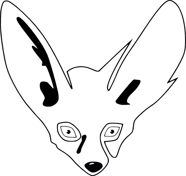 Fox Head Fennec Fox Silhouette (600x568), Png Download