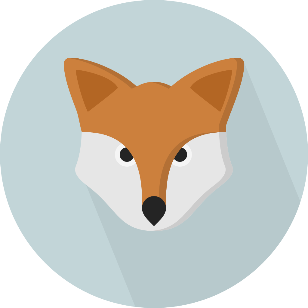 Creative Tail Animal Fox - Icon Animal Png (1024x1024), Png Download