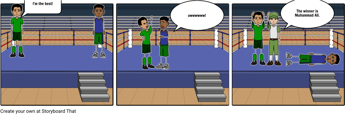 Muhammad Ali Vs - Cartoon (1164x385), Png Download