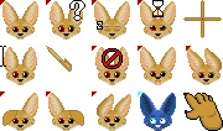 Fennec Fox Mouse Pointer Full Set - Art (720x424), Png Download