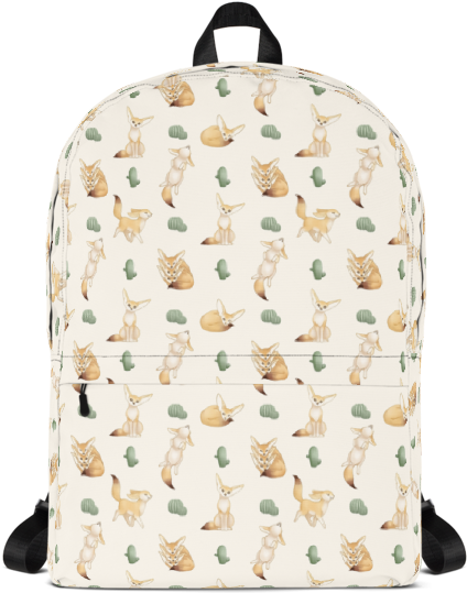 Kawaii Fennec Foxes Feelin' Fennec-y Backpack • Chasing - Marble Backpack (600x600), Png Download