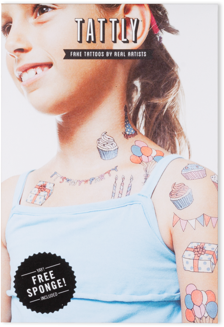 Tattly Temporary Tattoos Party Set (1200x1200), Png Download