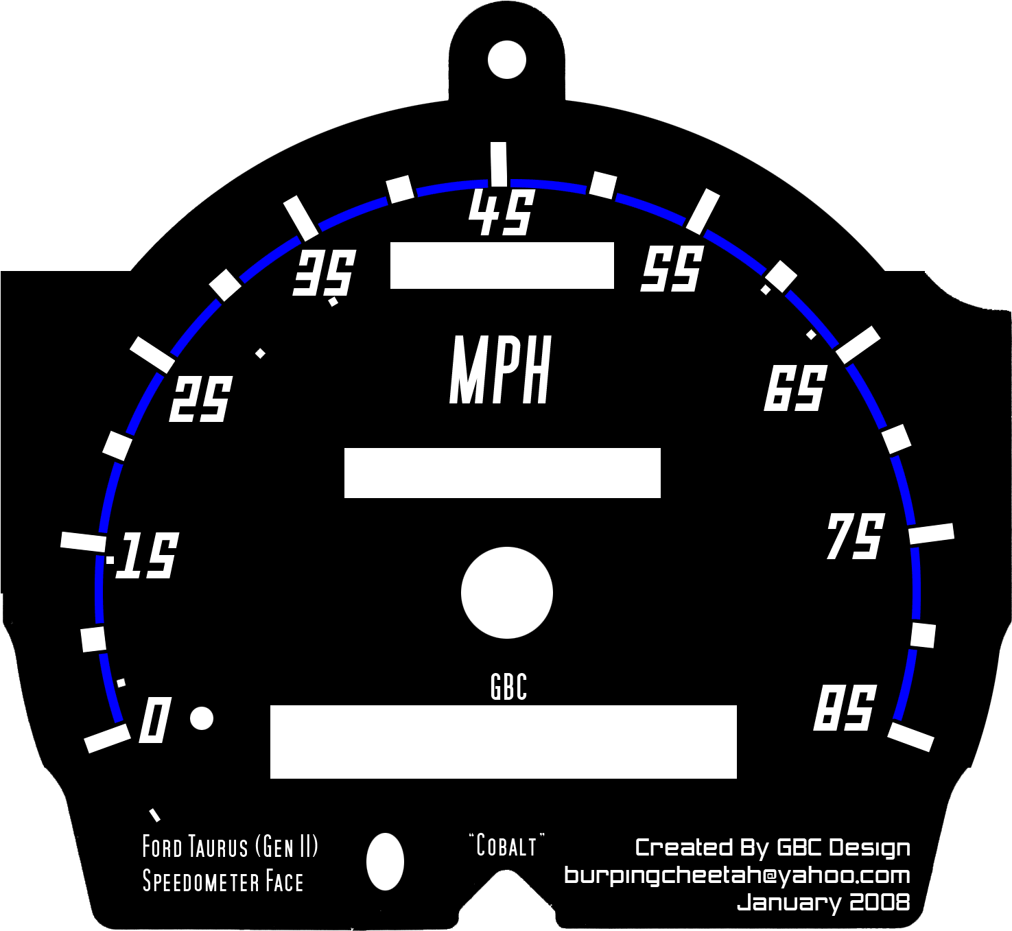 93taurus Speedo Cobalt - Speedometer Png Template (1527x1434), Png Download