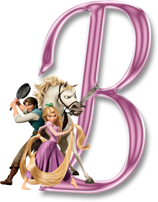 Visite A Galeria De Alfabetos Clicando Aqui Name Letters, - Letra E De Rapunzel (325x415), Png Download