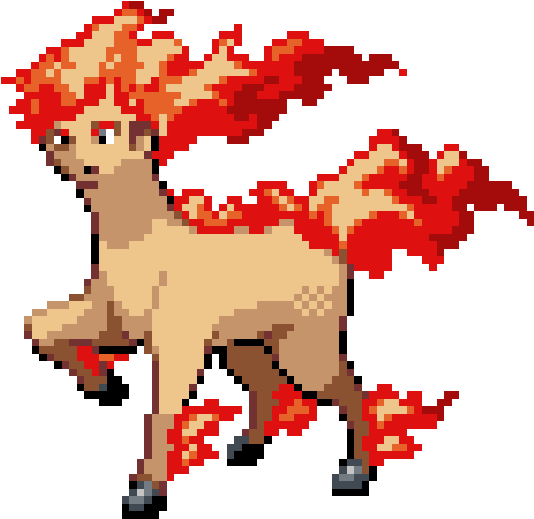 Pokemans 078 - Moving Shiny Rapidash Sprite (600x600), Png Download