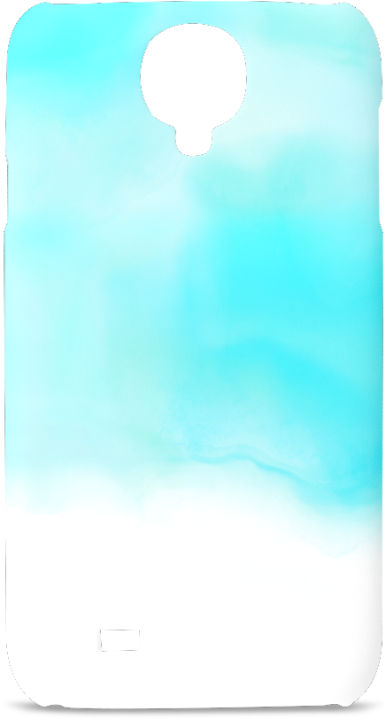 Blue Turquoise Bright Watercolor Abstract Hard Case - Smartphone (1000x1000), Png Download