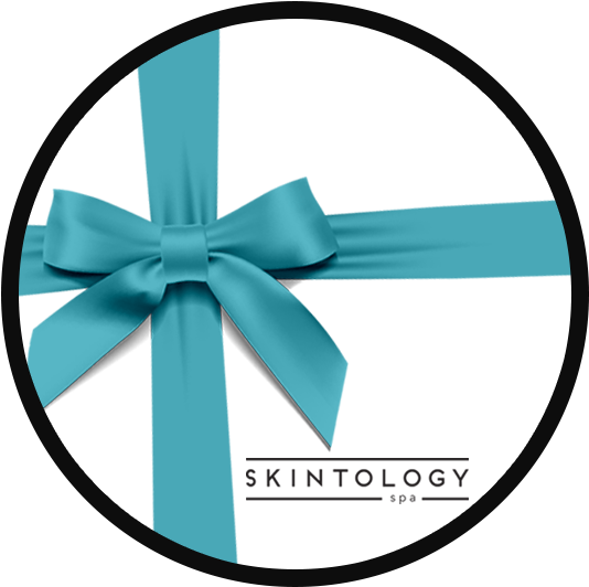 Optins Skintology Round Gift Blue - Gift (598x593), Png Download