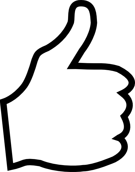 Thumbs Up Graphic - Thumbs Up Clipart Black And White (468x596), Png Download