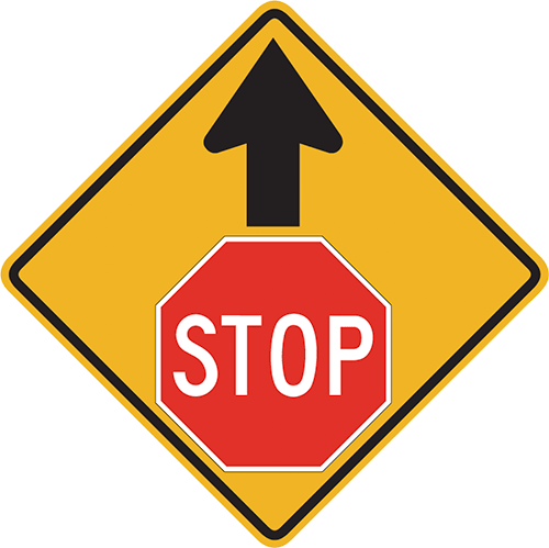 Stop Sign Ahead - 24'' X 24'' Reflective Aluminum Stop Sign, (500x499), Png Download