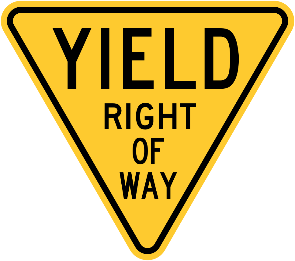 United States Sign - Yield Sign Png (970x859), Png Download