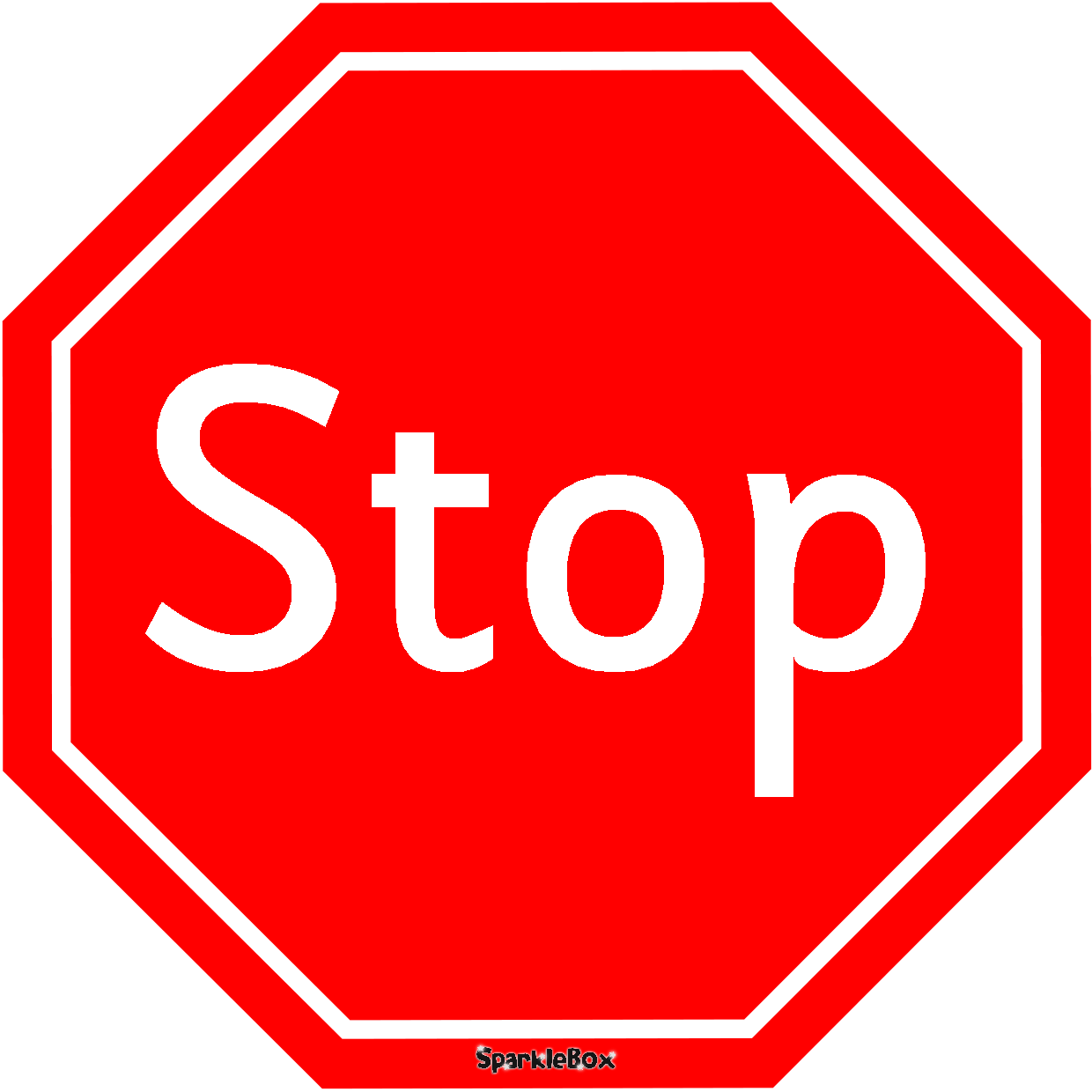 Stop Clipart Road Traffic - Road Signs Stop Sign (1240x1240), Png Download