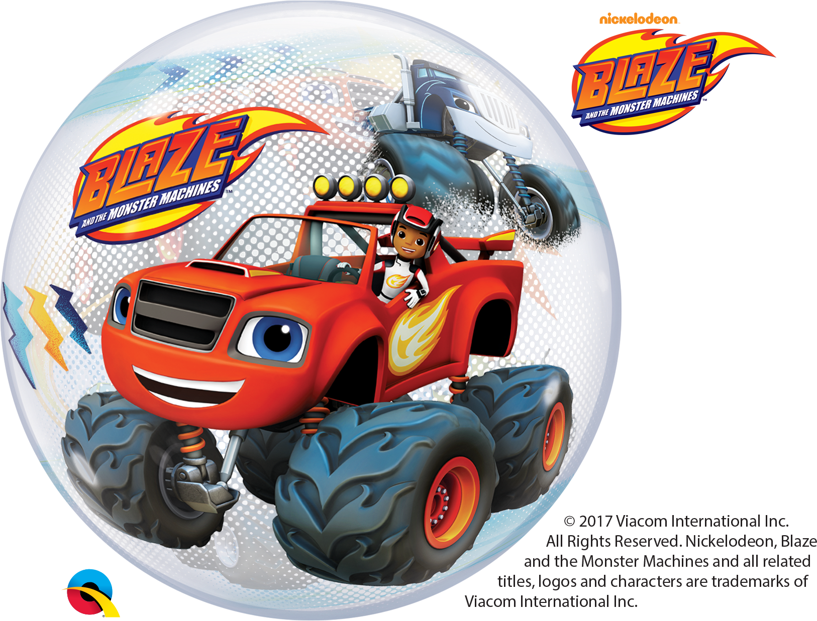 22″ Blaze And The Monster Machines Bubble Balloons - Allposters.com Blaze Aj Gabby Giant Wall Decals (600x439), Png Download