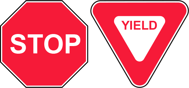 Source - - Stop Sign And Yield Sign (640x300), Png Download