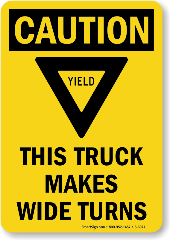 Zoom, Price, Buy - Truck Makes Wide Turns (568x800), Png Download
