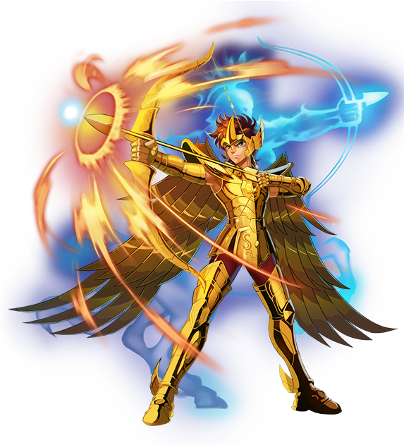 Aiolos De Sagitario By Sonicx2011 - Pegasus Seiya (572x675), Png Download