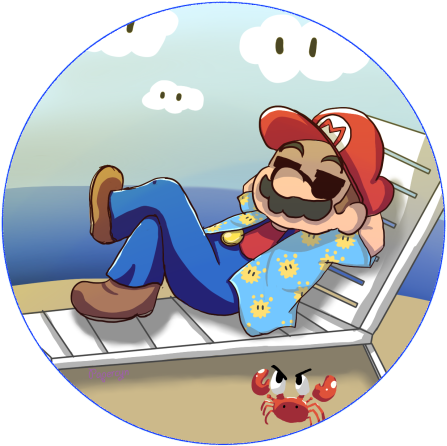 Completing Super Mario Sunshine 100% Was One Of My - Mario On Vacation (500x470), Png Download