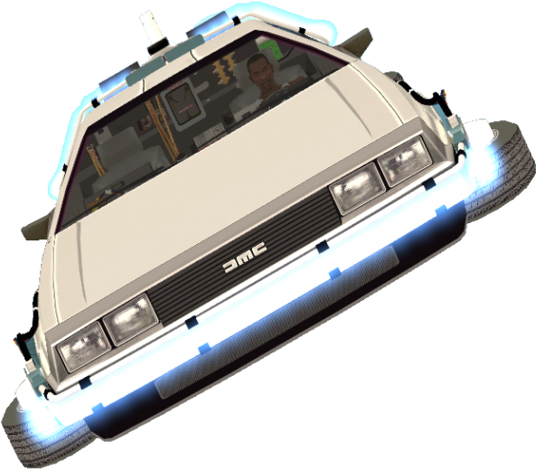 The Hill Valley San - Back To The Future Delorean (620x573), Png Download