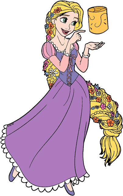 Latern Clipart Rapunzel - Disney Rapunzel Clipart (416x649), Png Download