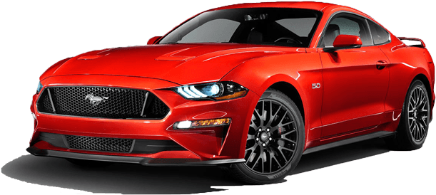 Red Mustang 2018 (650x337), Png Download
