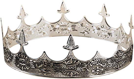 Silver Medieval Crown - Silver Crown Png (555x555), Png Download