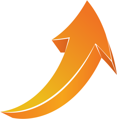 Top - Orange Curved Arrow Png (500x500), Png Download