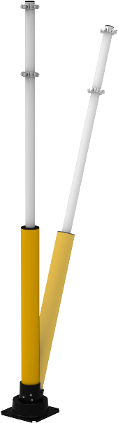 4” Slowstop Rebounding Bollard Sign Post - Weapon (768x654), Png Download