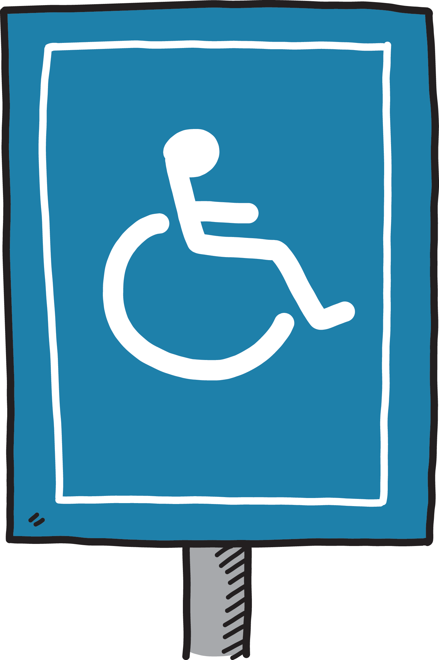International Symbol Of Access - Disabled Car Park Sign (1464x2200), Png Download
