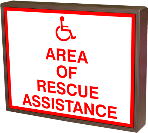Area Of Rescue Assistance W/handicap Symbol - Handicap (500x453), Png Download