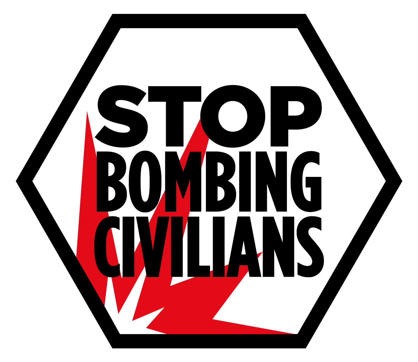 Stop Bombing Civilians (1454x1264), Png Download